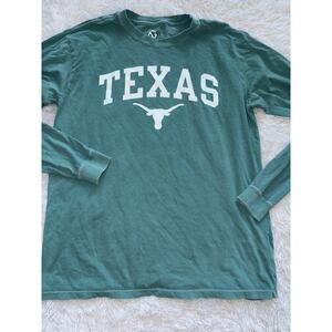 Texas Longhorns Adult Sz. L Green Long Sleeved Tee. Soft, Grt. Quality